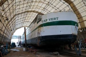 Carénage Cap Vert au chantier de l'Esclain